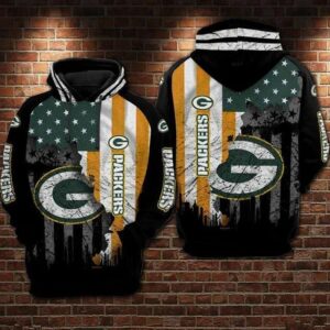 Green Bay Packers Flag New 3D Hoodie, NFL Hoodie