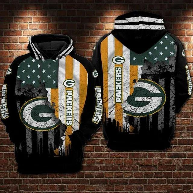 Green Bay Packers Flag New 3D Hoodie, NFL Hoodie Green Bay Packers Flag New 3D Hoodie, NFL Hoodie