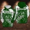 Green Bay Packers Football Skull Death Hold Logo Green Bay 3D Hoodie, NFL Hoodie