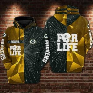 Green Bay Packers For Life 3D Hoodie, NFL Hoodie