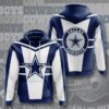 NFL Dallas Cowboys 3D Logo Hoodie 6, NFL Hoodie