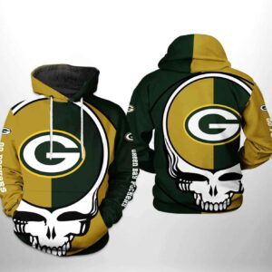 Green Bay Packers NFL Grateful Dead 3D Hoodie, NFL Hoodie