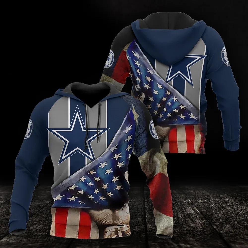 NFL Dallas Cowboys American Flag 3D Hoodie 2, NFL Hoodie NFL Dallas Cowboys American Flag 3D Hoodie 2, NFL Hoodie