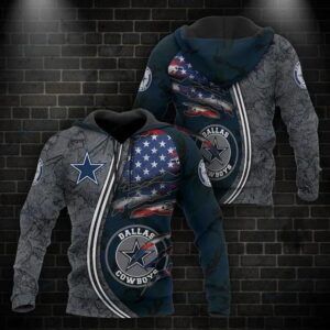 NFL Dallas Cowboys American Flag 3D Hoodie 4, NFL Hoodie