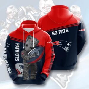 Groot Hold New England Patriots 3D Hoodie, NFL Hoodie