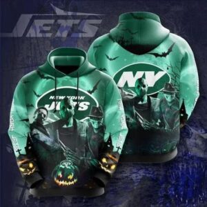 Horror Characters New York Jets 3D Hoodie, NFL Hoodie