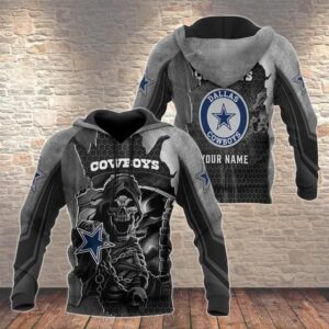 NFL Dallas Cowboys Skeleton 3D Hoodie 2, NFL Hoodie