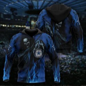 NFL Dallas Cowboys Skeleton 3D Hoodie 3, NFL Hoodie