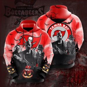 Horror Movie Characters Halloween Tampa Bay Buccaneers 3D Hoodie, NFL Hoodie