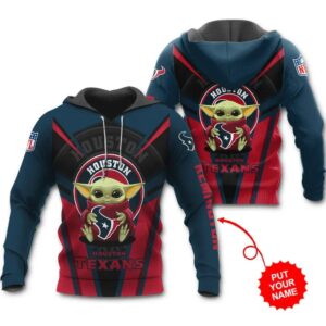 Houston Texans Baby Yoda Personalized 3D Hoodie, NFL Hoodie