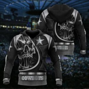 NFL Dallas Cowboys Skull 3D Hoodie 7, NFL Hoodie