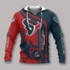 Houston Texans Logo All Over Print Hoodie, NFL Hoodie