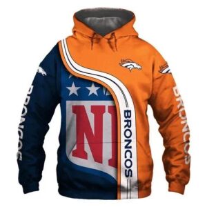 NFL Denver Broncos 3D Hoodie 3, NFL Hoodie