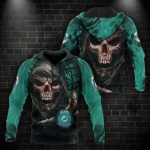 NFL Miami Dolphins Death 3D Hoodie, NFL Hoodie
