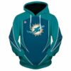 NFL Miami Dolphins Logo 3D Hoodie 3, NFL Hoodie