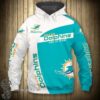NFL Miami Dolphins Logo 3D Hoodie 6, NFL Hoodie