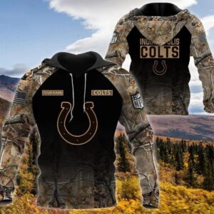 Indianapolis Colts Personalized Hunting Camo 3D Hoodie, NFL Hoodie