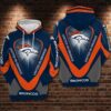 NFL Denver Broncos Logo 3D Hoodie 2, NFL Hoodie