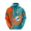 NFL Miami Dolphins Logo 3D Hoodie 7, NFL Hoodie