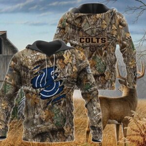 Indianapolis Colts Realtree Hunting Camo 3D Hoodie, NFL Hoodie