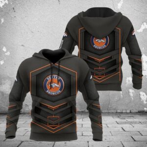 NFL Denver Broncos Logo 3D Hoodie 5, NFL Hoodie