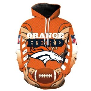 NFL Denver Broncos Logo 3D Hoodie 7, NFL Hoodie