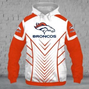 NFL Denver Broncos Logo 3D Hoodie 8, NFL Hoodie