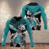 NFL Miami Dolphins Skelenton 3D Hoodie, NFL Hoodie