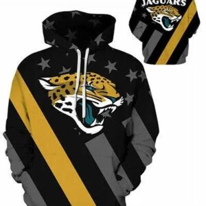 Jacksonville Jaguars American Flag Black 3D Hoodie, NFL Hoodie