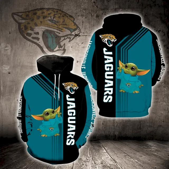 Jacksonville Jaguars Baby Yoda 3D Hoodie, NFL Hoodie Jacksonville Jaguars Baby Yoda 3D Hoodie, NFL Hoodie