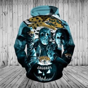 Jacksonville Jaguars Logo Jason Voorhees Friday The 13th 3D Hoodie, NFL Hoodie