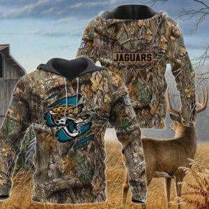 Jacksonville Jaguars Realtree Hunting Camo 3D Hoodie, NFL Hoodie