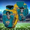 Jacksonville Jaguars Skeleton 3D Hoodie, NFL Hoodie