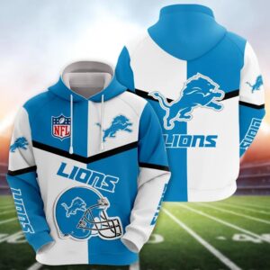NFL Detroit Lions Logo 3D Hoodie, NFL Hoodie
