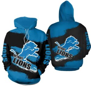 NFL Detroit Lions Logo 3D Hoodie 1, NFL Hoodie