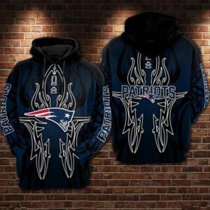 NFL New England Patriots 3D Hoodie 14, NFL Hoodie