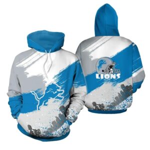 NFL Detroit Lions Logo 3D Hoodie 2, NFL Hoodie