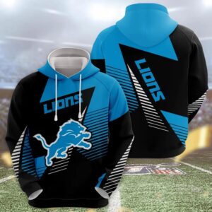 NFL Detroit Lions Logo 3D Hoodie 4, NFL Hoodie