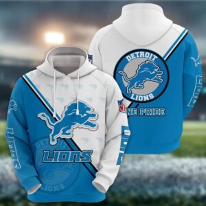 NFL Detroit Lions Logo 3D Hoodie 5, NFL Hoodie