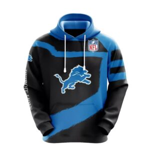 NFL Detroit Lions Logo 3D Hoodie 6, NFL Hoodie