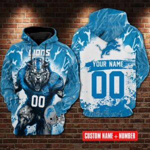 NFL Detroit Lions Personalized 3D Hoodie 4, NFL Hoodie