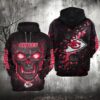 Kansas City Chiefs Lava Skull 3D Hoodie, NFL Hoodie