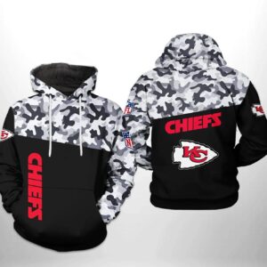 Kansas City Chiefs NFL Camo Veteran Team 3D Hoodie, NFL Hoodie