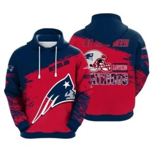 NFL New England Patriots Logo 3D Hoodie, NFL Hoodie