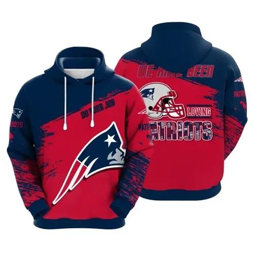 NFL New England Patriots Logo 3D Hoodie, NFL Hoodie NFL New England Patriots Logo 3D Hoodie, NFL Hoodie