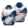 NFL New England Patriots Logo 3D Hoodie 2, NFL Hoodie