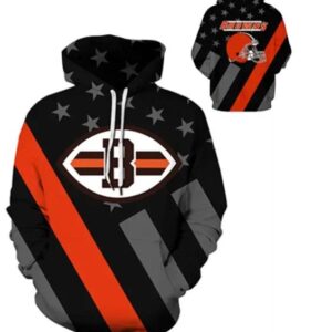 NFl Cleveland Browns 3D Hoodie 18, NFL Hoodie