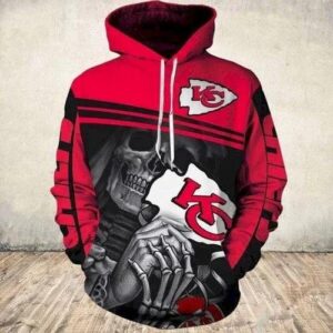 Kansas City Chiefs Skeleton 3D Hoodie, NFL Hoodie