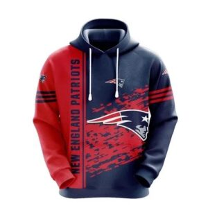 NFL New England Patriots Logo 3D Hoodie 3, NFL Hoodie