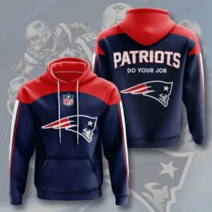 NFL New England Patriots Logo 3D Hoodie 4, NFL Hoodie